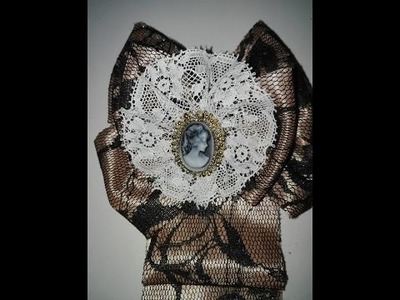 DIY.Luxury  lace tie-brooch-tutorial-Cum sa faci un jabou