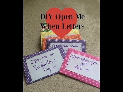 DIY Open Me When Envelopes LDR or Valentines Idea