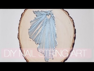 DIY State String Nail Art