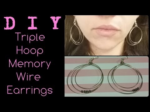 DIY Triple Hoop Memory Wire Earrings