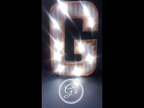 DIY.Tutorial Light up initial Light up marquee letter "G"
