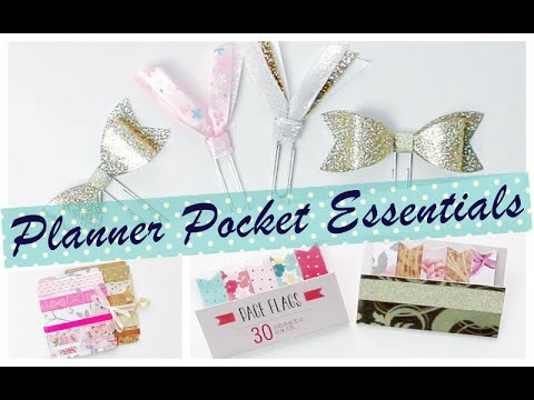 DIY TUTORIAL: Planner Pocket Essentials | Paperclips, Washi Tape Sample Cards and Page Flags
