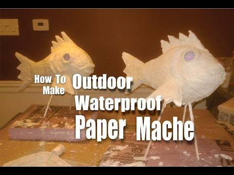 DIY Waterproof Paper Mache for outdoor weather resistant crafts