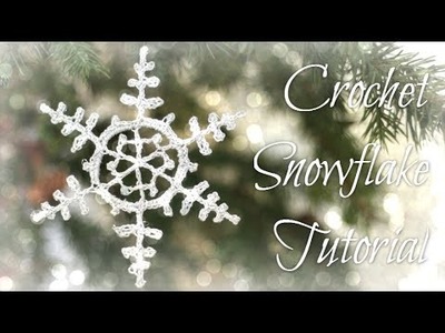 Easy Crochet Snowflake Ornaments!! How to Tutorial