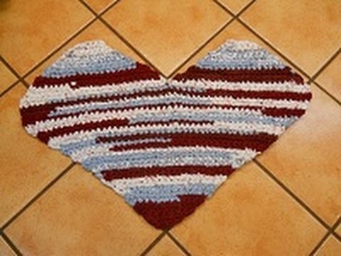 HEART Crochet Rag Rug (Part 1)