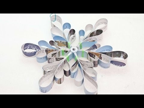How To Create An Upcycled Paper Snowflakes - DIY Crafts Tutorial - Guidecentral