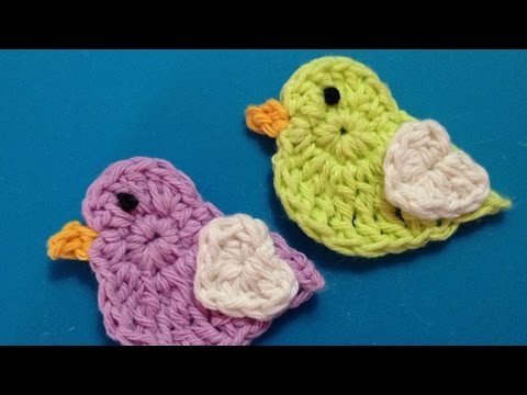 How To Crochet A Couple Of Cute Love Chicks Applique - DIY Crafts Tutorial - Guidecentral