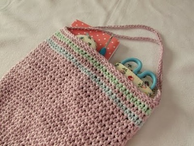 How to crochet a simple round bag. purse for beginners