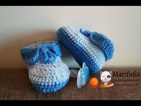 How to crochet easy baby booties full free pattern