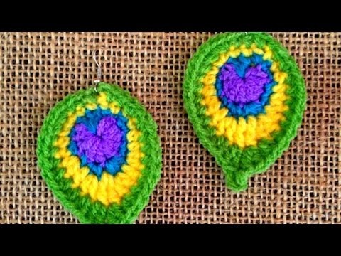 How To Crochet Peackcock Feathers Earrings - DIY Crafts Tutorial - Guidecentral