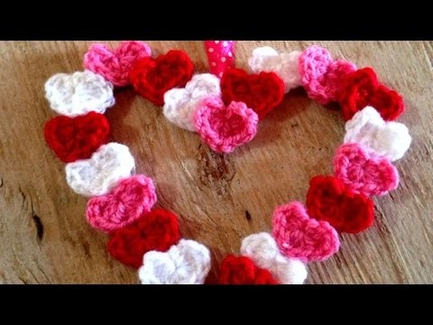 How To Crochet  PrettyTiny Hearts Valentines Wreath - DIY Crafts Tutorial - Guidecentral