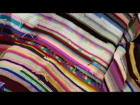 How to Make a Crochet Scrap Yarn Blanket