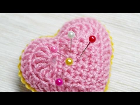 How To Make A Crocheted Pink Heart Needle Cushion - DIY Crafts Tutorial - Guidecentral