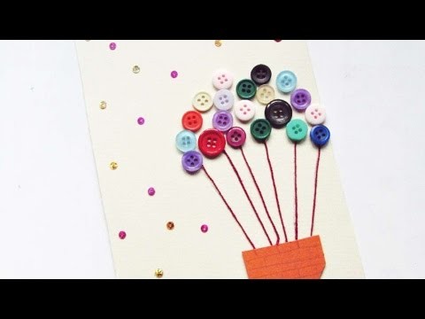 How To Make A Hot Air Balloon Button Card - DIY Crafts Tutorial - Guidecentral
