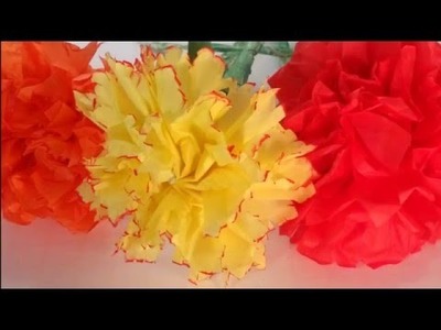 How to Make a Tissue Paper Carnation - Easy Step-by-step DIY Flower Tutorial