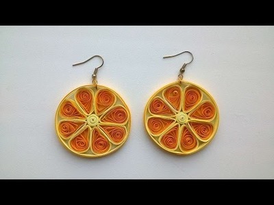 How To Make Orange Shape Paper Earrings - DIY Crafts Tutorial - Guidecentral