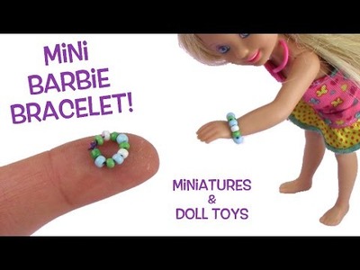Miniature Beaded Bracelet for Barbie or Monster High Dolls!  -- Super Easy DIY Tutorial!