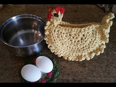 My Slideshow of a crochet chicken hot pad