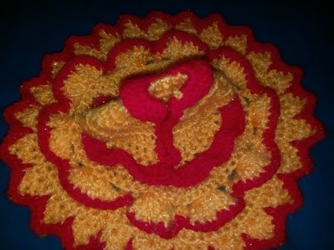 Part 2 - Crochet dress lotus.flower design - bal gopal winter dress
