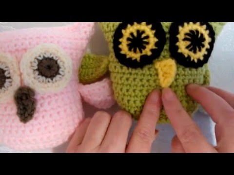 Part 4  Beak Plus Sewing Eyes How to Crochet an Owl Very Easy