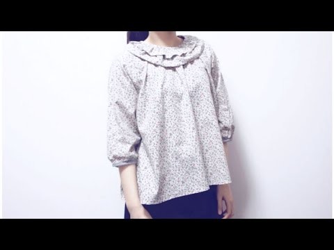 Sewing + Refashion DIY (double layer) Frill Collar Blouse