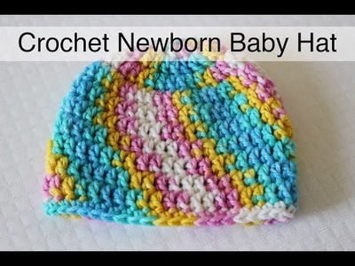 30 minute Crochet Newborn Baby Beanie | Sewrella