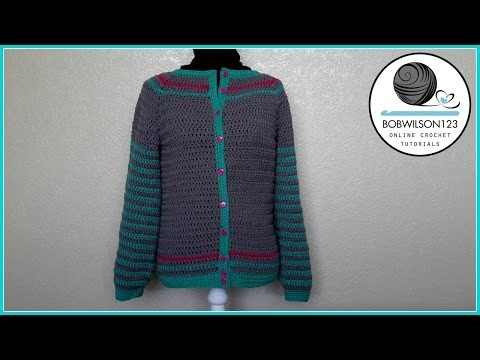 Adult Crochet Cardigan Part 3 of 3