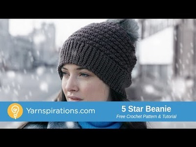 Crochet 5 Star Beanie Hat Tutorial