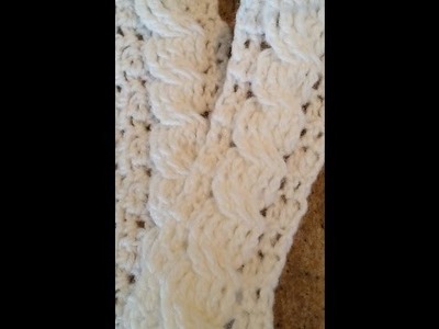 Crochet a cable stitch,  part 1 for fingerless gloves