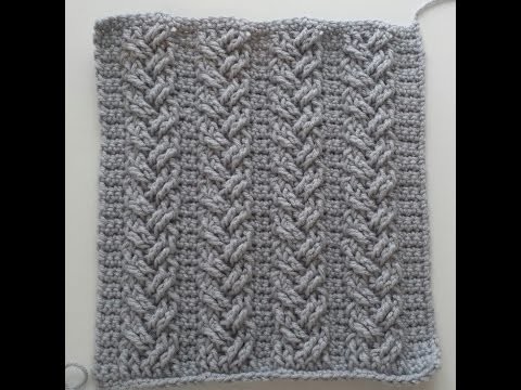 Crochet Cables, Single Plaited Cables, Part 2; Rows 5 - 6
