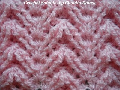 CROCHET DIVERTIMENTO II (with frontpost & backpost stitches) (con realce derecho y revés)