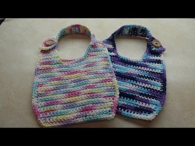 #Crochet Easy Cotton Baby Toddler Bib #TUTORIAL