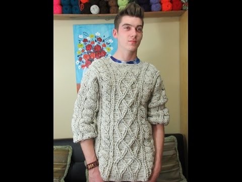 Crochet men's sweater part 1 of 3 - with Ruby Stedman