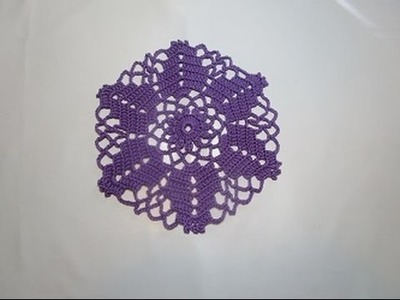 Crochet Uncinetto Centrino Viola