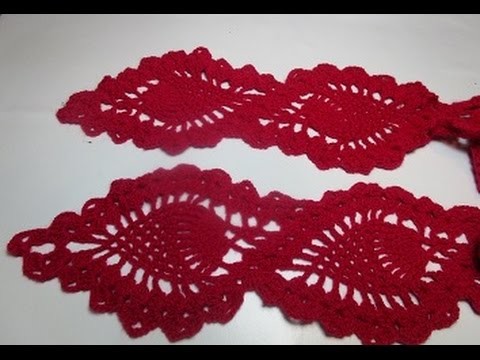 Crochet Uncinetto Sciarpa Ananas Tutorial
