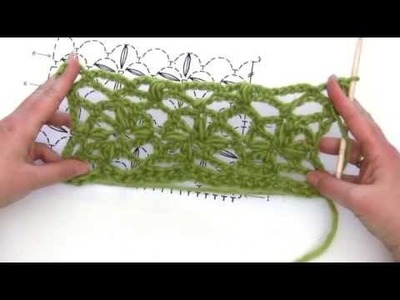 DROPS Crocheting Tutorial: How to work after flower chart used in DROPS 60-14