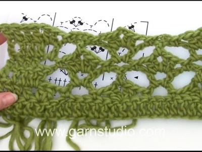 DROPS Crocheting Tutorial: How to work the chart in DROPS Extra 0-1166