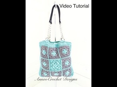 Easy Crochet Granny Square Handbag Tutorial