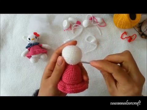 How i sew Mini hello kitty crochet