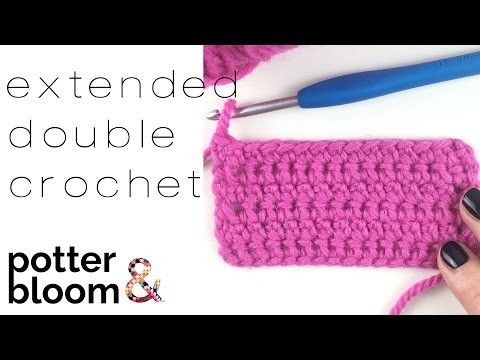 How to crochet an extended double crochet - UK