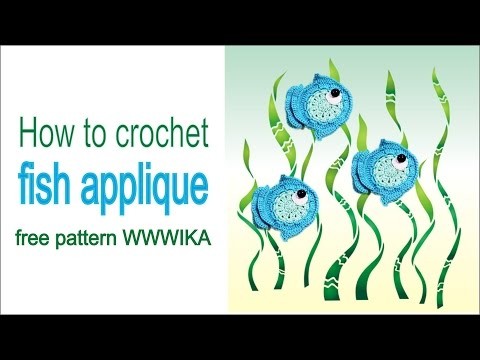 How to crochet fish applique free pattern tutorial by WWWIKA