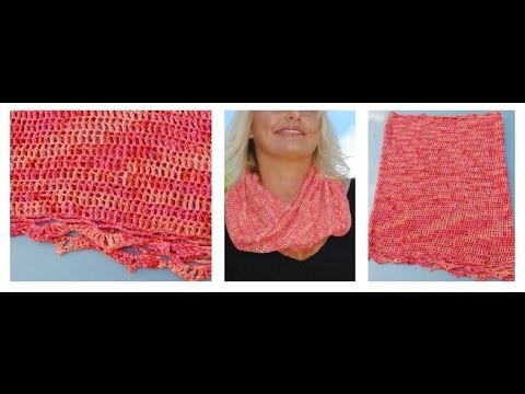 How to Crochet Lace Edging on London Cowl