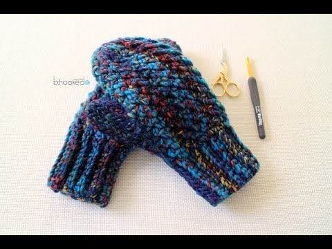 How To Crochet Mittens Left Hand