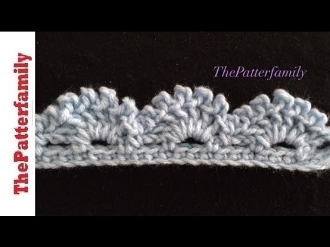 How to Crochet the Edge. Border. Trim Stitch Pattern #40│by ThePatterfamily