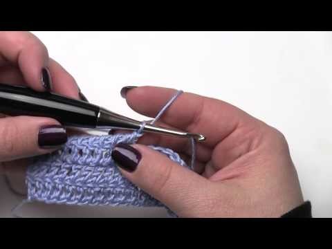 How to Crochet:  Twisted Single Crochet (Left Handed)