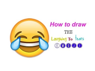 How to draw the laughing to tears emoji
