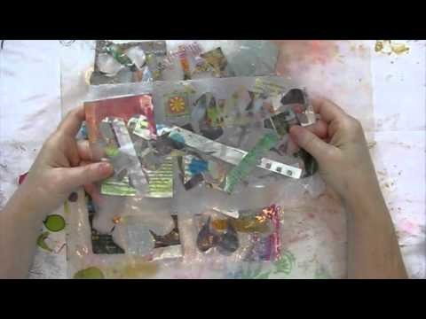 How to Fuse Cereal bags for Art Journal Backgrounds