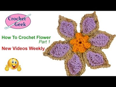 How to Make a Crochet Flower Tutorial part 1
