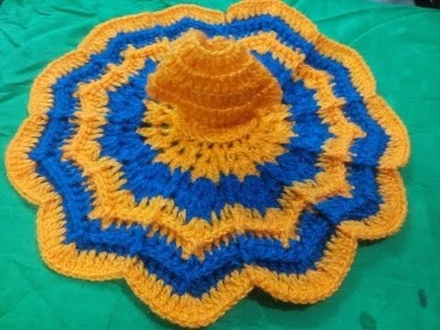 How to make crochet winter dress of bal gopal in kali design