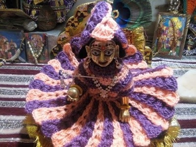 How to make winter dress for Bal Gopal - Crochet design of two colour